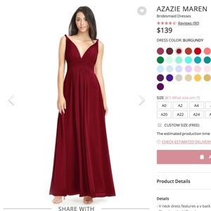 Azazie Maren dress- Burgundy
